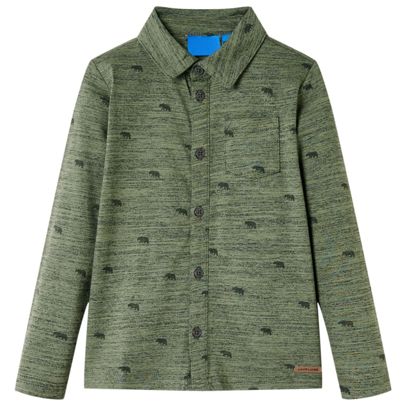 Dětská Košile Khaki Melanž 104 - 116 (5-6 let)