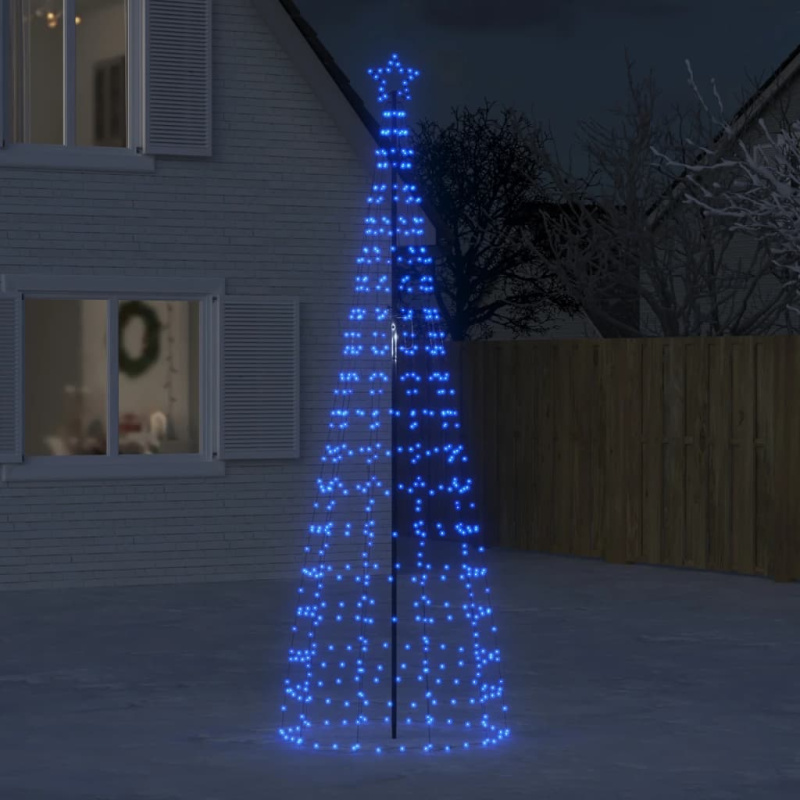 LED vánoční stromek s hroty 220 modrých LED 180 cm