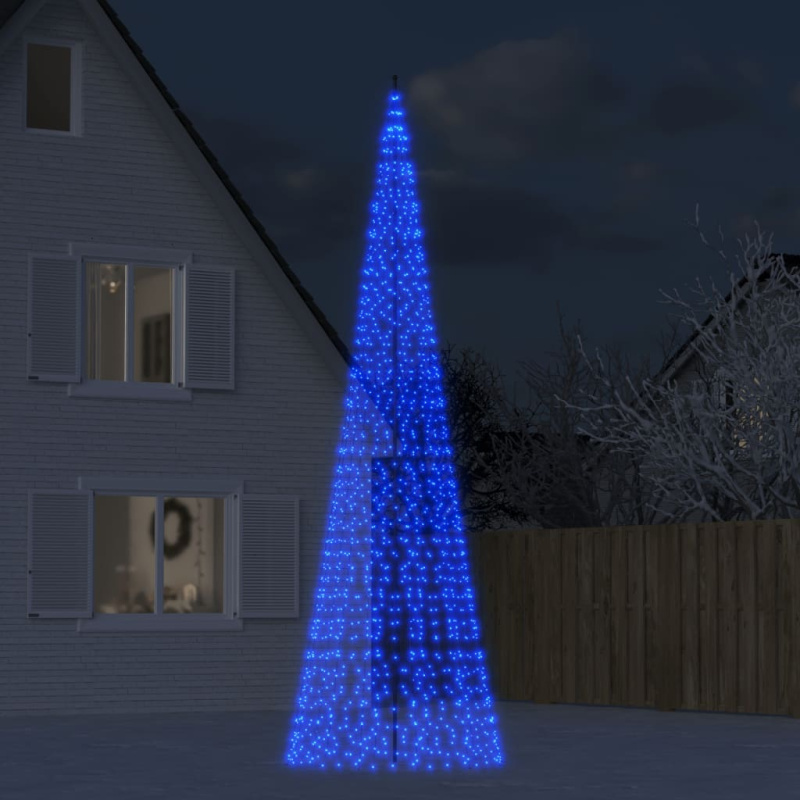 LED vánoční stromek na stožár 200 barevných LED diod 180 cm