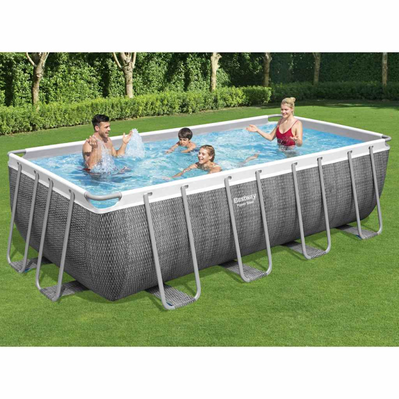 Bestway Bazénový Set Power Steel Obdélníkový 488 X 244 X 122 Cm