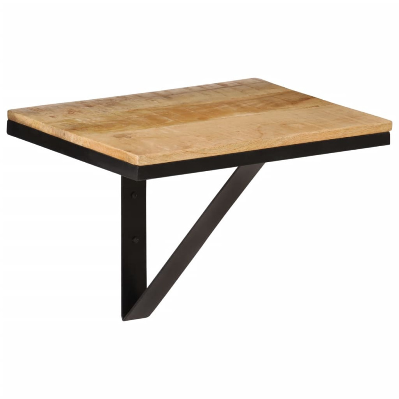 Nástěnná police 40 x 30 x 32 cm masivní mangovník a železo