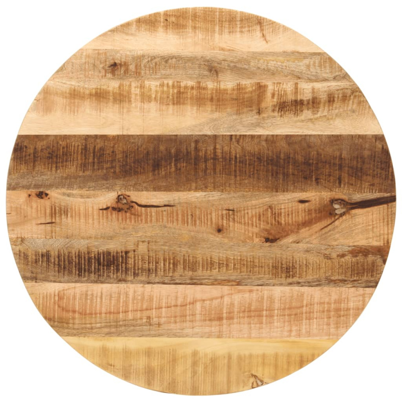 Stolní Deska Ø70X3,8 Cm Kulatá Masivní Hrubé Mangovníkové Dřevo Hrubé Mangovníkové Dřevo (Přírodní) - 25 mm / 50 cm