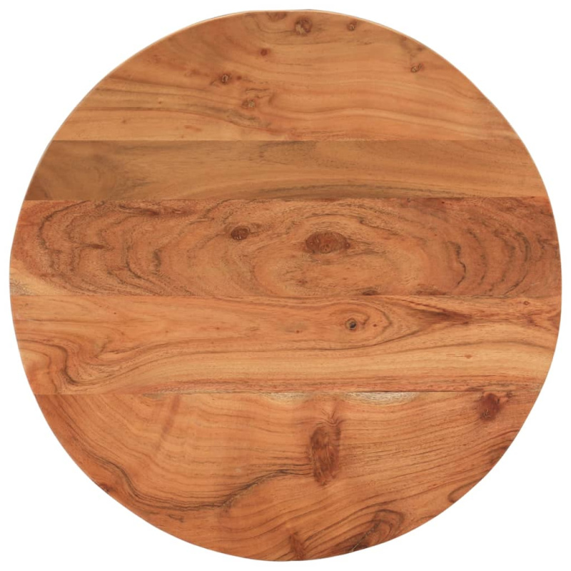 Stolní Deska Kulatá Masivní Akáciové Dřevo Akáciové Dřevo (Přírodní) - 38 mm / 60 cm