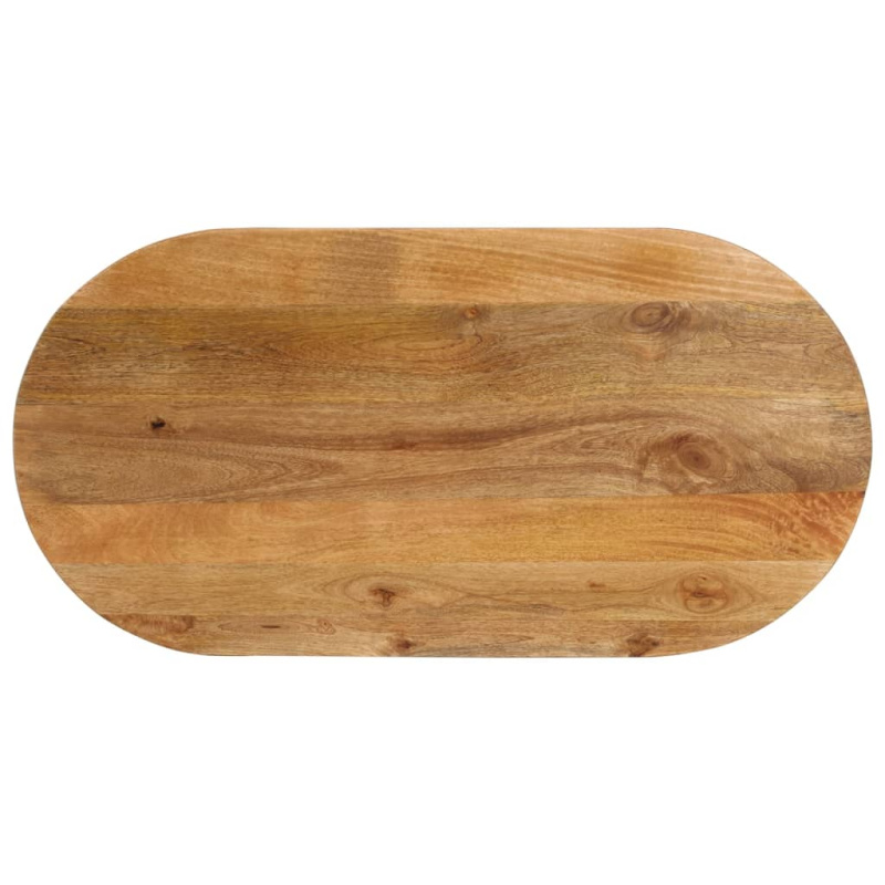 Stolní Deska 110X40X2,5 Cm Oválná Masivní Mangovníkové Dřevo Mangovníkové Dřevo (Dubová Povrchová Úprava) - 25 mm / 110 x 40 cm