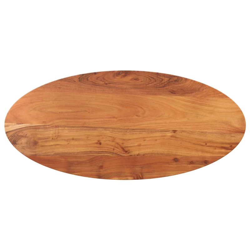 Stolní Deska 100 X 40 X 2,5 Cm Oválná Masivní Akáciové Dřevo Akáciové Dřevo (Přírodní) - 38 mm / 110 x 40 cm