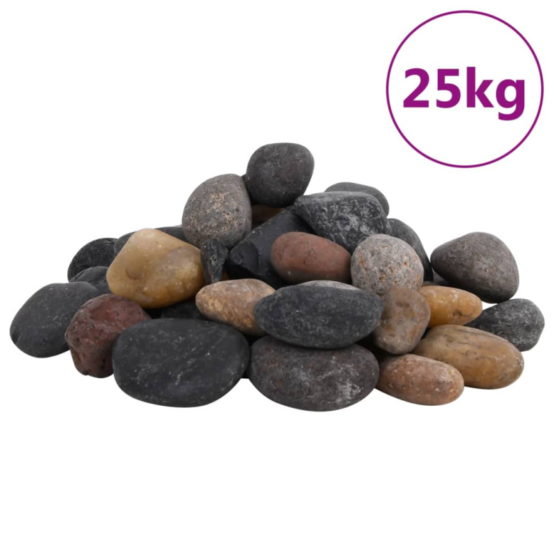 Leštěné Oblázky 25 Kg Mix Barev 5–8 Cm - 2-5 cm (25 kg)