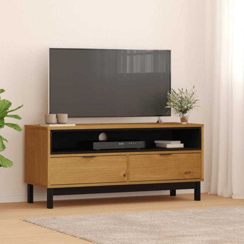 Tv Skříňka Flam 110 X 40 X 50 Cm Masivní Borové Dřevo