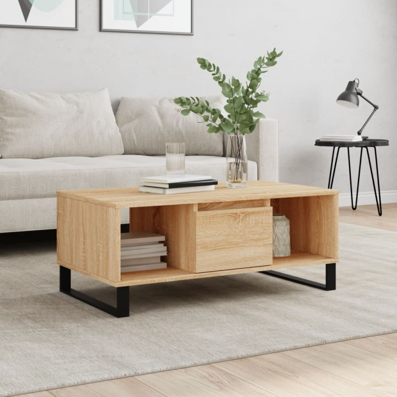 Konferenční Stolek 90X50X36,5 Cm Kompozitní Dřevo - Hnědý dub