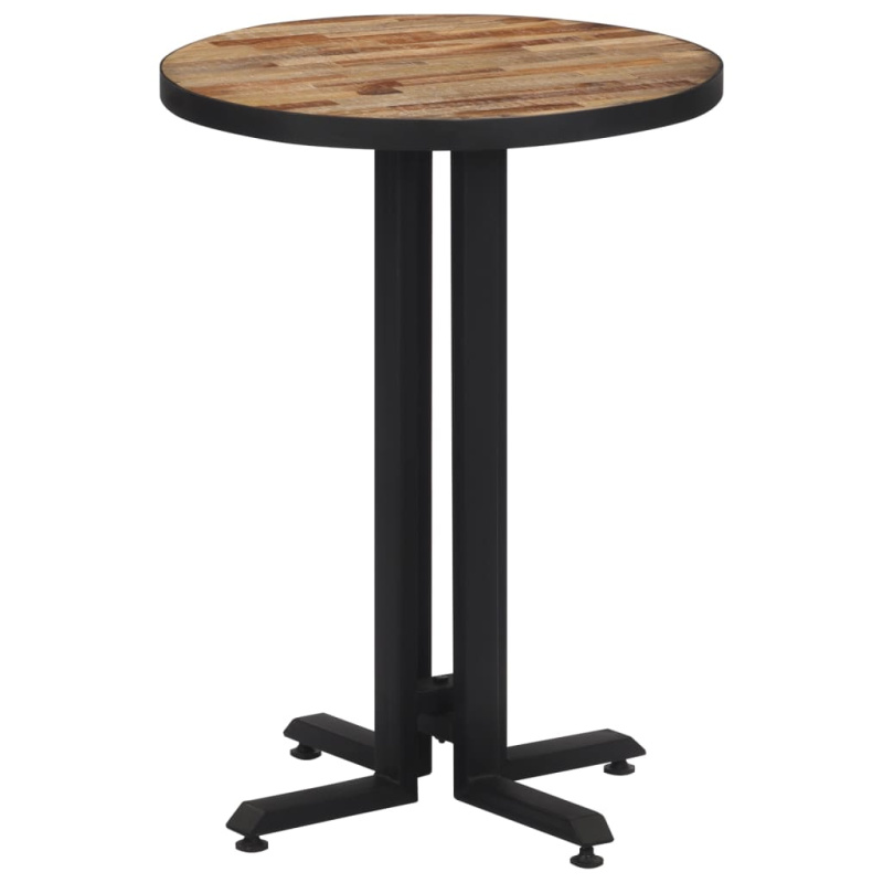 Bistro Stůl Kulatý Ø Masivní Recyklovaný Teak - Kruh / 55 x 40 cm