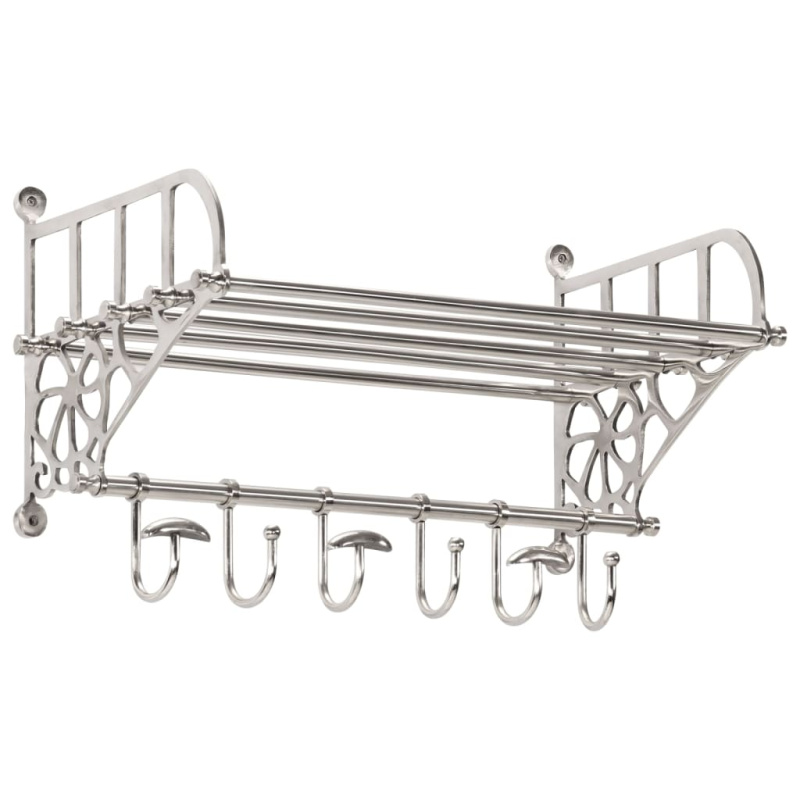 Stojan Na Zavazadlo S Věšáky Nástěnný Hliník - with 8 hooks / 67 x 32 x 20 cm