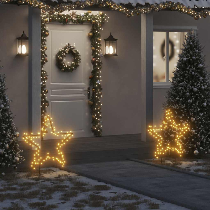 Vánoční světelná dekorace s hroty Hvězda 115 LED diod 85 cm
