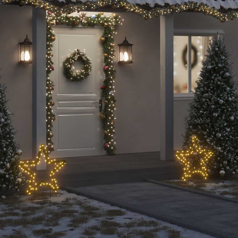 Vánoční světelná dekorace s hroty Hvězda 80 LED diod 60 cm