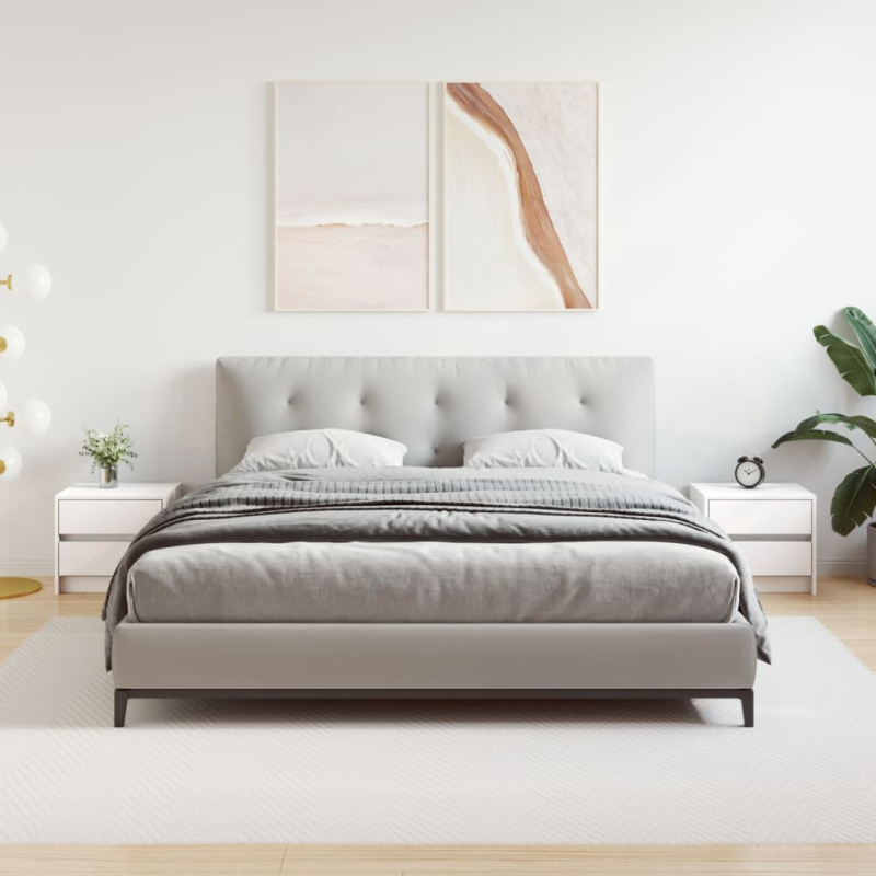 Noční Stolky 2 Ks Bílé 40 X 31 X 35,5 Cm Masivní Borové Dřevo - Bílá / 1