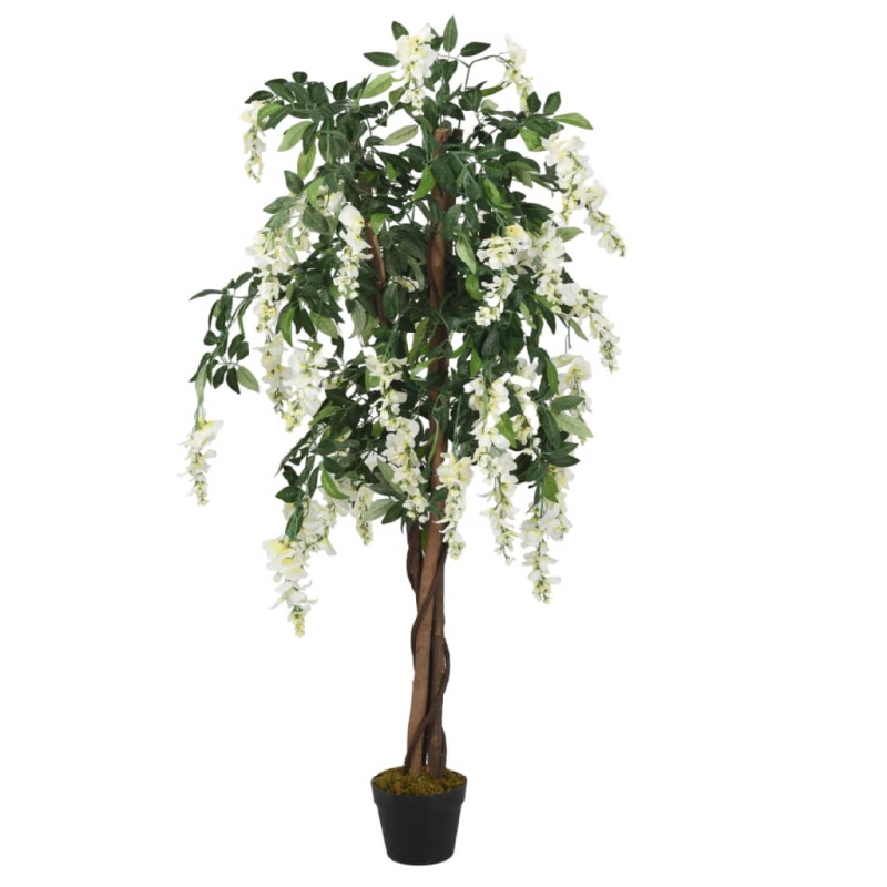 Umělá Vistárie 840 Listů Zelená A Bílá - 80 cm