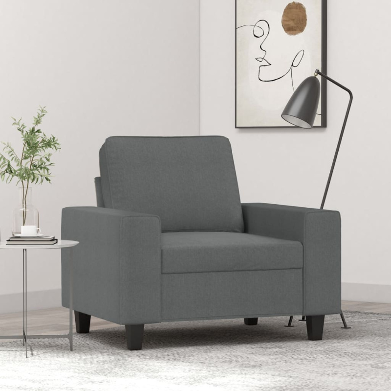 2místná pohovka taupe 140 cm textil