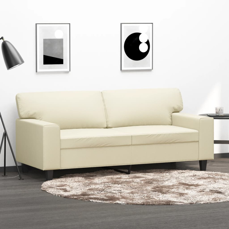 2Místná Pohovka Umělá Kůže - Cappuccino / 140 cm