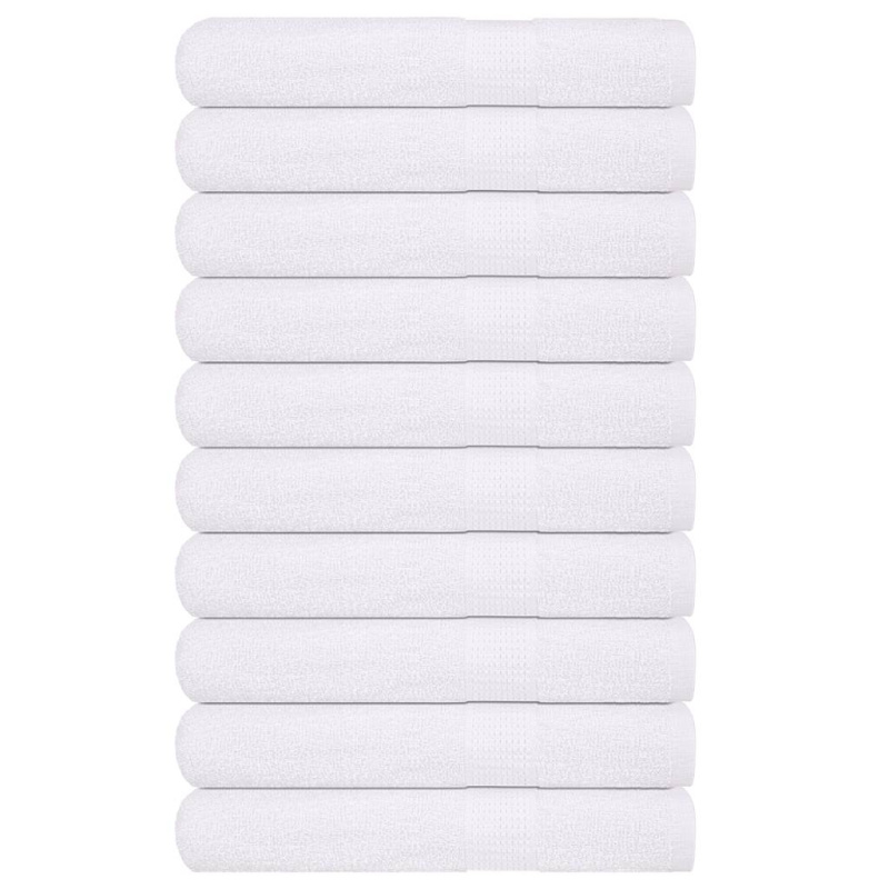 Ručníky Do Sauny 10 Ks Bílé 360 G/M² 100% Bavlna Bílá - 2 / 30 x 50 cm