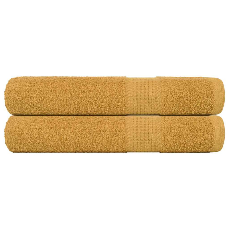 Ručníky 2 ks zlaté 360 g/m² 100% bavlna zlatá - 2 / 50 x 100 cm
