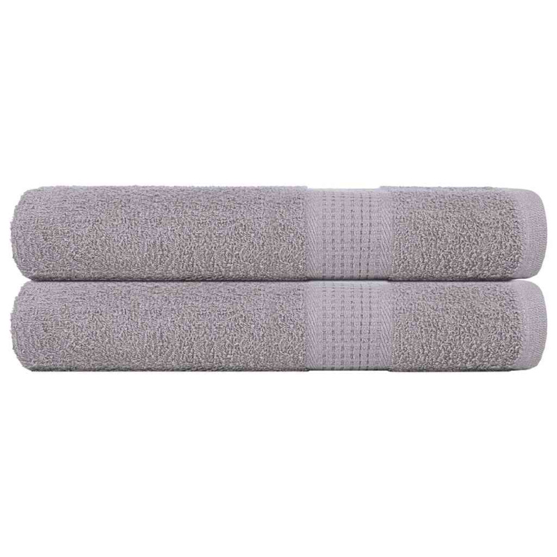 Ručníky 2 ks šedá 360 g/m² 100% bavlna šedá - 2 / 100 x 200 cm