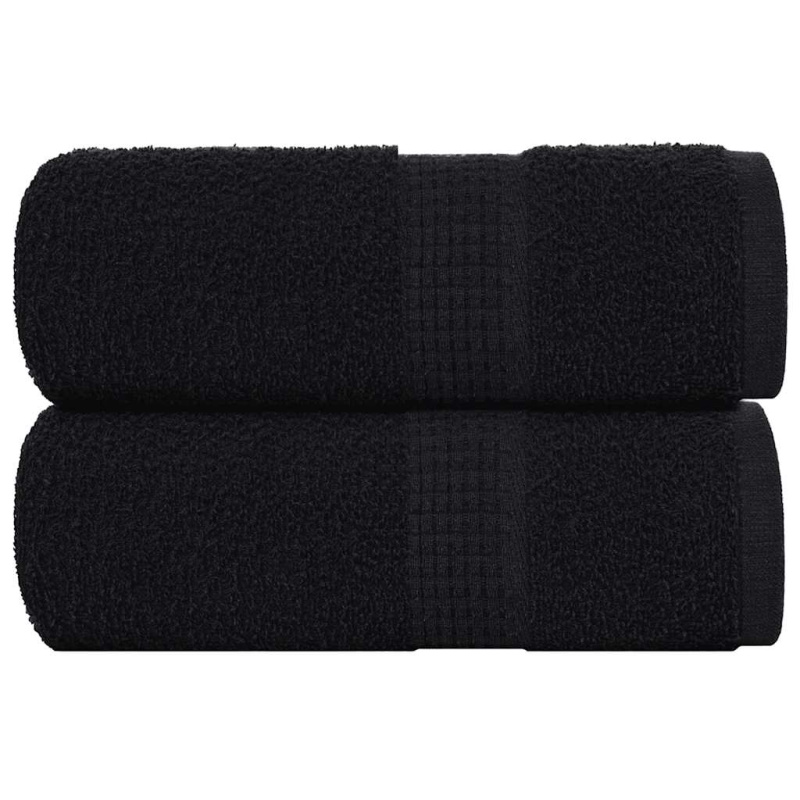 Ručníky na ruce 2ks černé 30x30cm 360 g/m² 100% bavlna černá - 10 / 100 x 150 cm