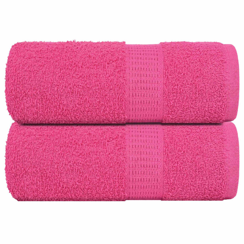 Ručníky pro hosty 2 ks růžové 360 g/m² 100% bavlna růžová - 2 / 100 x 200 cm