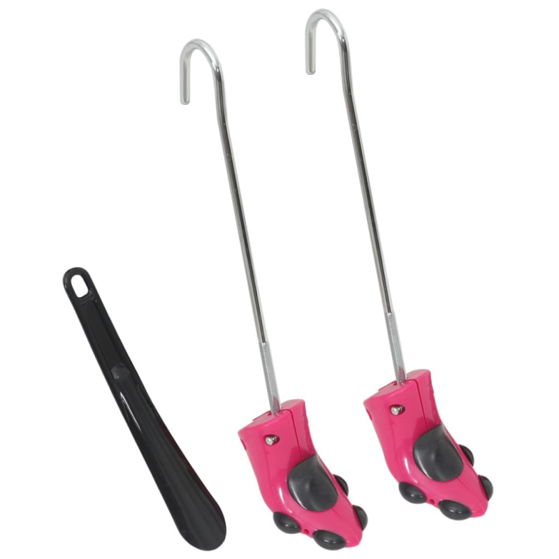 Napínáky Do Vysokých Bot S Obouvákem Růžové Eu 34–40 Plast - s knoflíkem a háčkem / 37-41