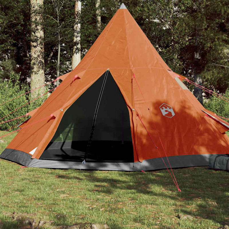 Kempingový Stan Týpí Pro 4 Osoby Oranžový Nepromokavý - orange