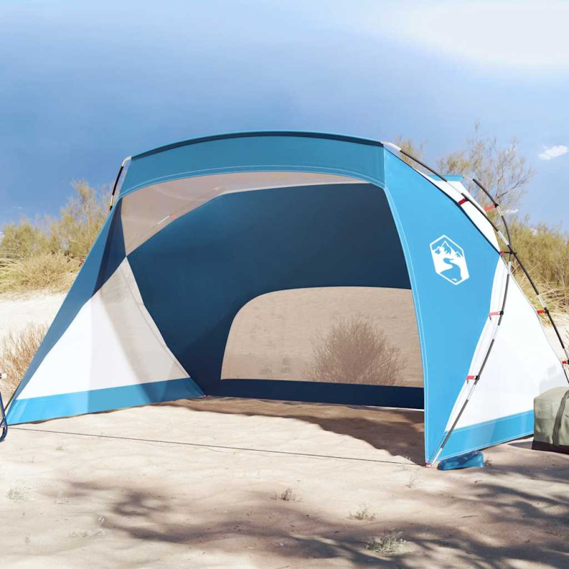 Plážový Stan Azurově Modrý 274X178X170/148 Cm 185T Polyester - Zelená
