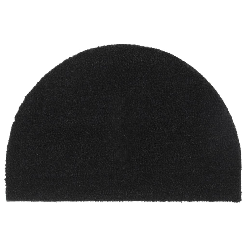 Rohožka před dveře tmavě šedá půlkruh 40x60 cm kokosové vlákno