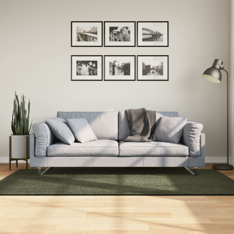 Koberec HUARTE krátký vlas měkký pratelný lesní zeleň 120x170cm