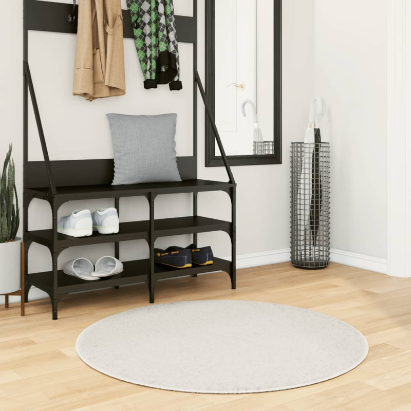 Koberec Oviedo Krátký Vlas Krémový - Krémová / Ø 120 cm