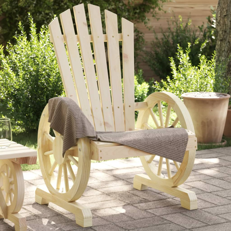 Zahradní Židle Adirondack Masivní Jedlové Dřevo Růžové - Hnědá / Židle / 4