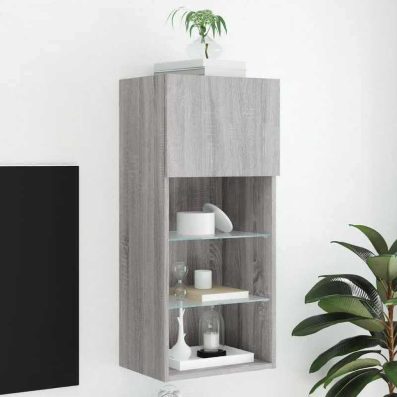 Tv Skříňka S Led Osvětlením Šedá Sonoma 40,5 X 30 X Šedá Sonoma - 1 / 102 cm / 30.5 cm