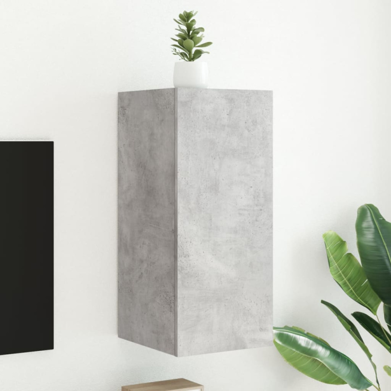Nástěnná Tv Skříňka S Led Osvětlením Betonově Šedá 30,5X35X70Cm Betonová Šedá - 1 / 100 x 35 x 31 cm