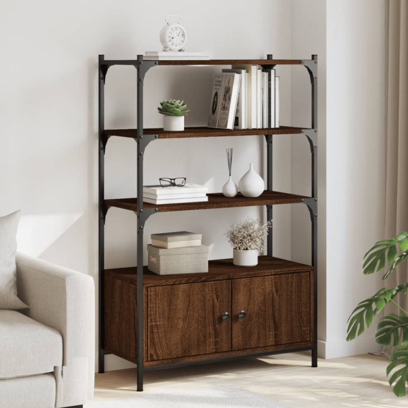 Knihovna Se 3 Policemi 70 X 30 X 109,5 Cm Kompozit - Hnědý dub / 70 cm