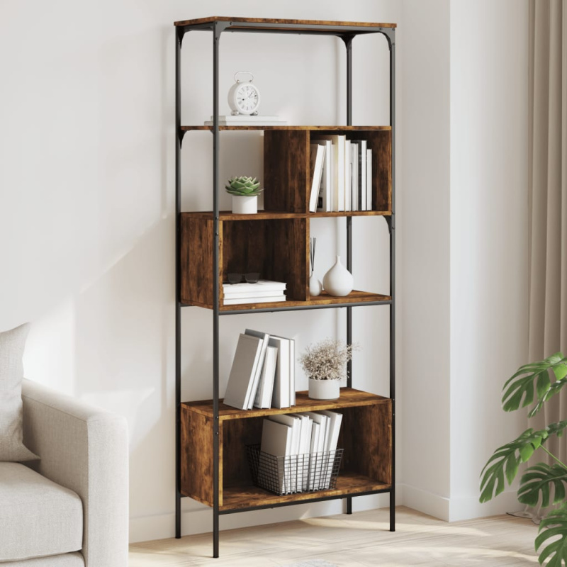 Knihovna S 5 Policemi 76 X 33 X 188,5 Cm Kompozit - dub sonoma