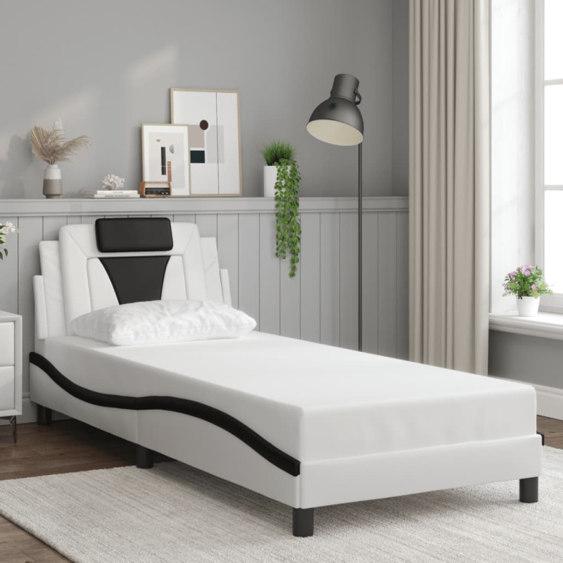 Rám postele s čelem hnědý 140x190 cm umělá kůže