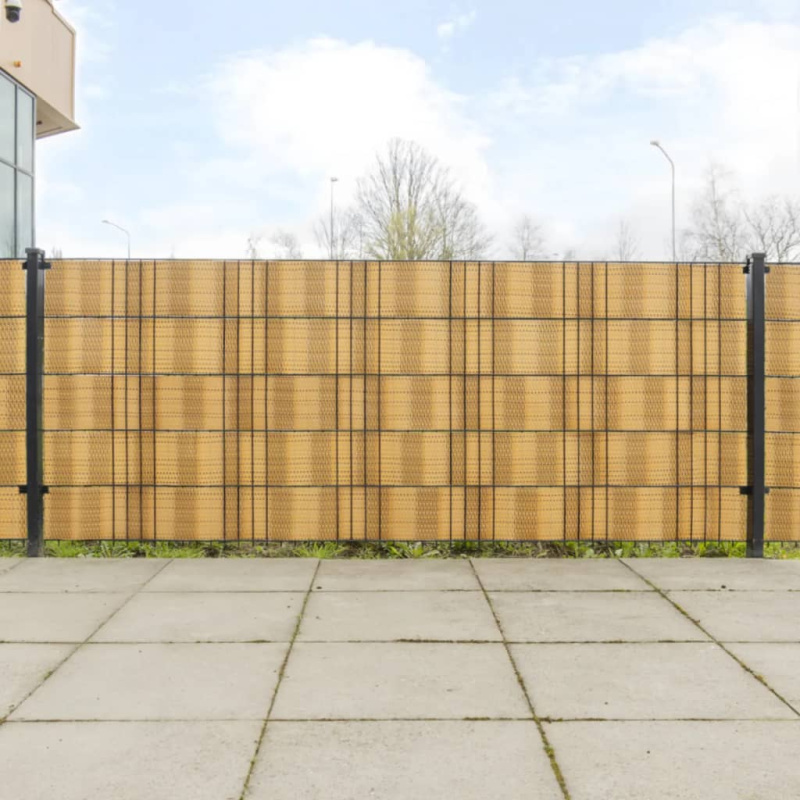 Balkonové Zástěny 5 Ks Světle Hnědé 255 X 19 Cm Polyratan - Světle hnědá / 10