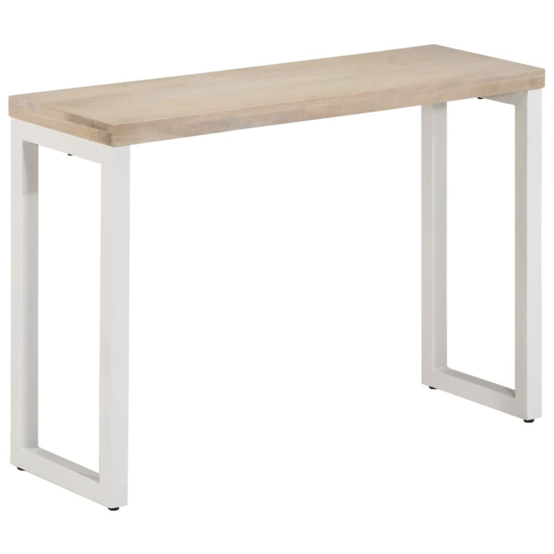 Konzolový Stolek Hnědý 110X35X76 Cm Masivní Mangovník A Železo - 110 cm / masivní mangovníkové dřevo