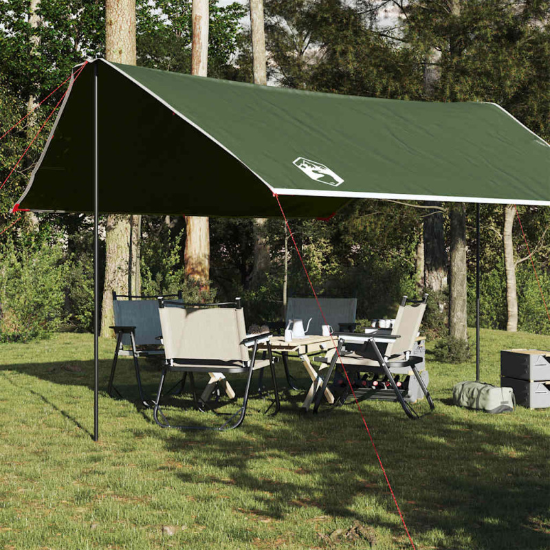 Kempingová Plachta 430 X 380 X 210 Cm Nepromokavá - Modrá / taft