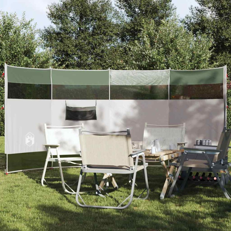 Kempingový Větrolam Zelený 366 X 152 X 152 Cm Nepromokavý - Zelená / 366 x 152 cm