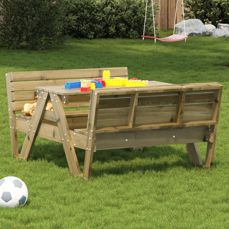 Piknikový Stůl Pro Děti 88 X 122 X 58 Cm Impregnovaná Borovice - Voskově hnědá