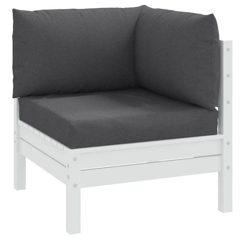 Podušky Na Palety 3 Ks Melanž Textil - Antracitová / podnožka