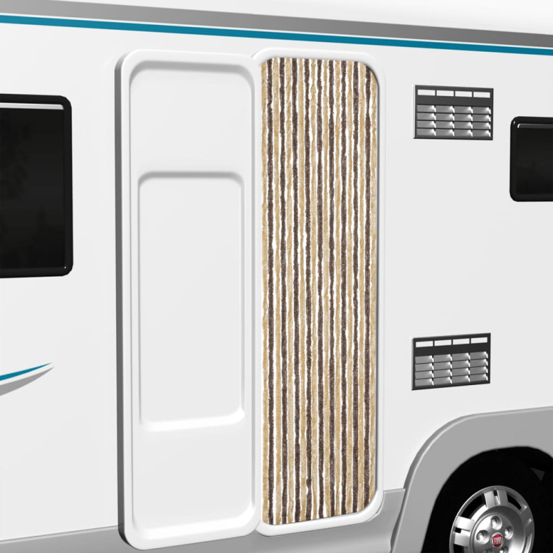 Závěs Proti Hmyzu Tmavě Hnědý A Béžový Žinylka Tmavě Hnědá A Béžová - 100 x 200 cm