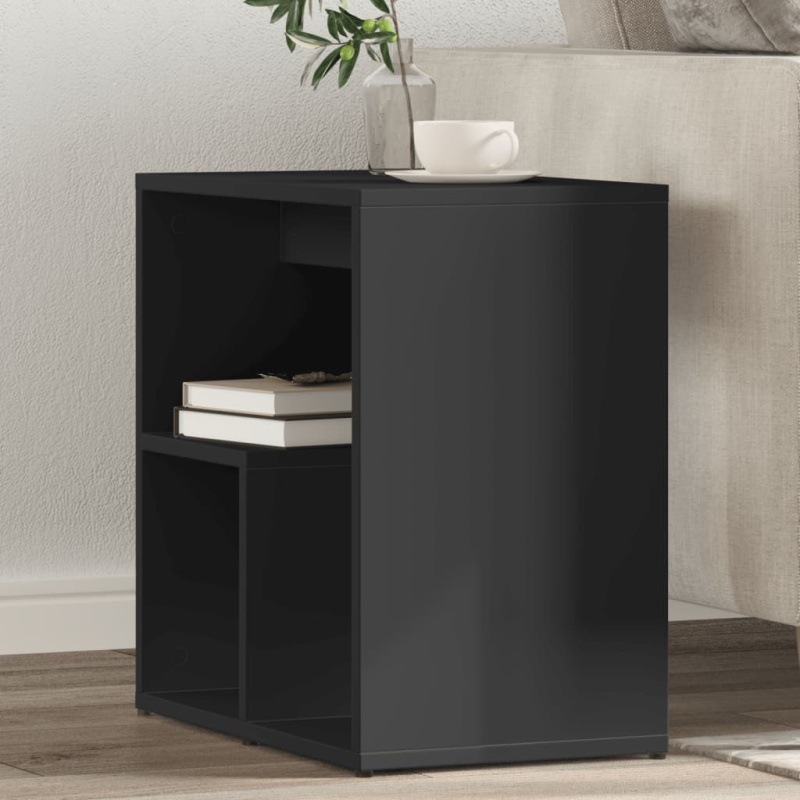 Odkládací Stolky 2 Ks Černé 50 X 30 X 50 Cm Kompozitní Dřevo - Kouřový dub / 2