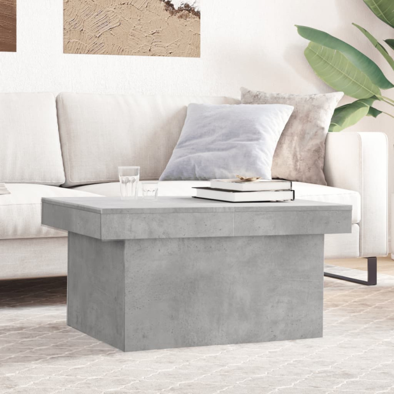 Konferenční Stolek Betonově Šedý 80X55X40 Cm Kompozitní Dřevo - Hnědý dub / 100 cm