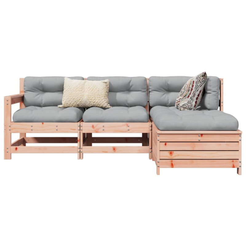 4Dílná Zahradní Sedací Souprava Masivní Dřevo Douglasky - Bílá borovice