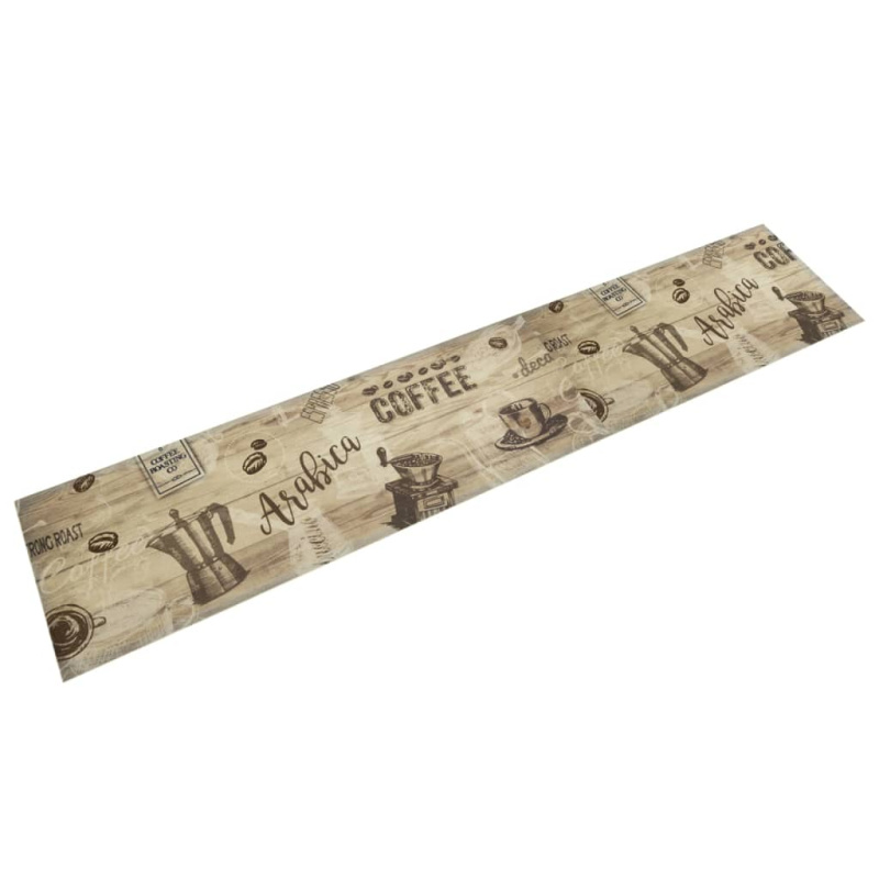 Kuchyňský Koberec Omyvatelný Káva Hnědý Samet Světle Hnědá - 60 x 300 cm