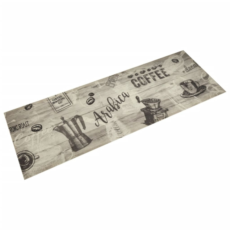 Kuchyňský Koberec Omyvatelný Káva Šedý Samet Kávová Šedá - 60 x 180 cm