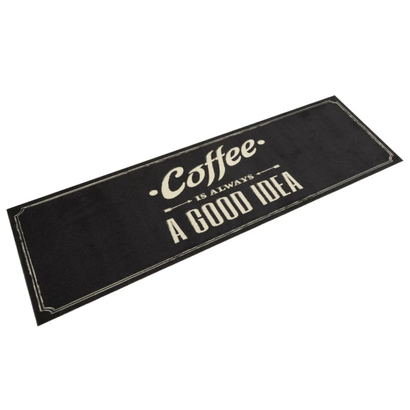 Kuchyňský Koberec Omyvatelný Káva Nápis Samet Text - 45 x 150 cm